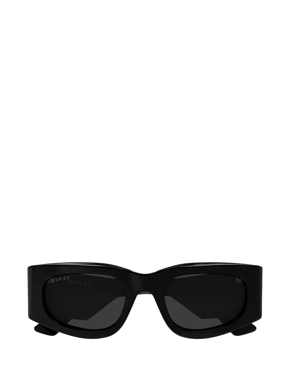 Gucci Eyewear embossed-logo rectangle-frame sunglasses - Nero