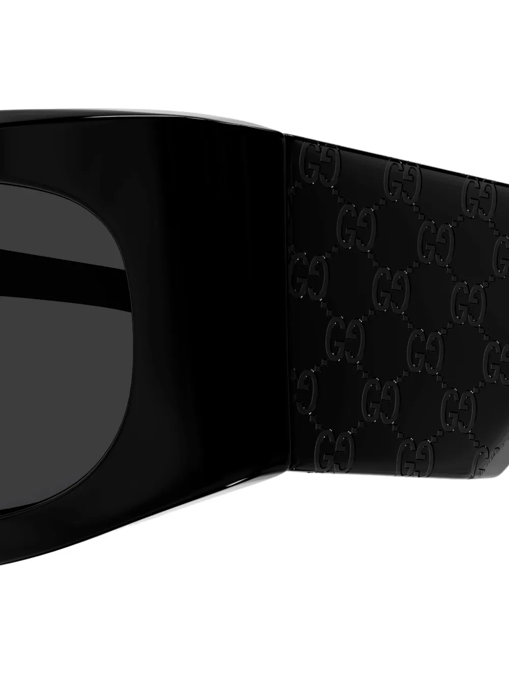 Gucci Eyewear Zonnebril met rechthoekig montuur Zwart