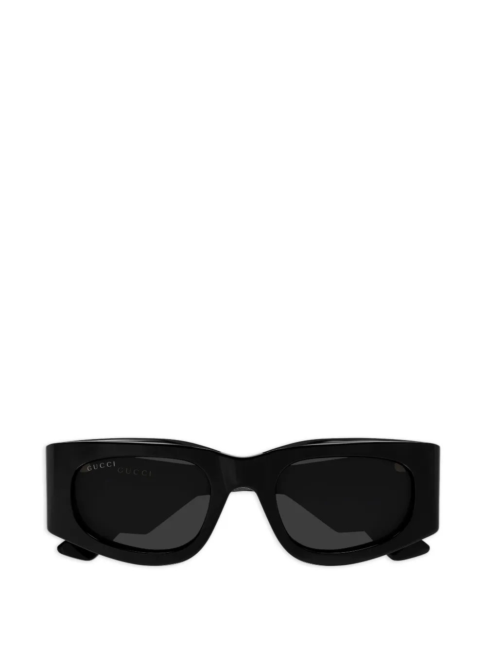 Gucci Eyewear embossed-logo rectangle-frame sunglasses - Nero