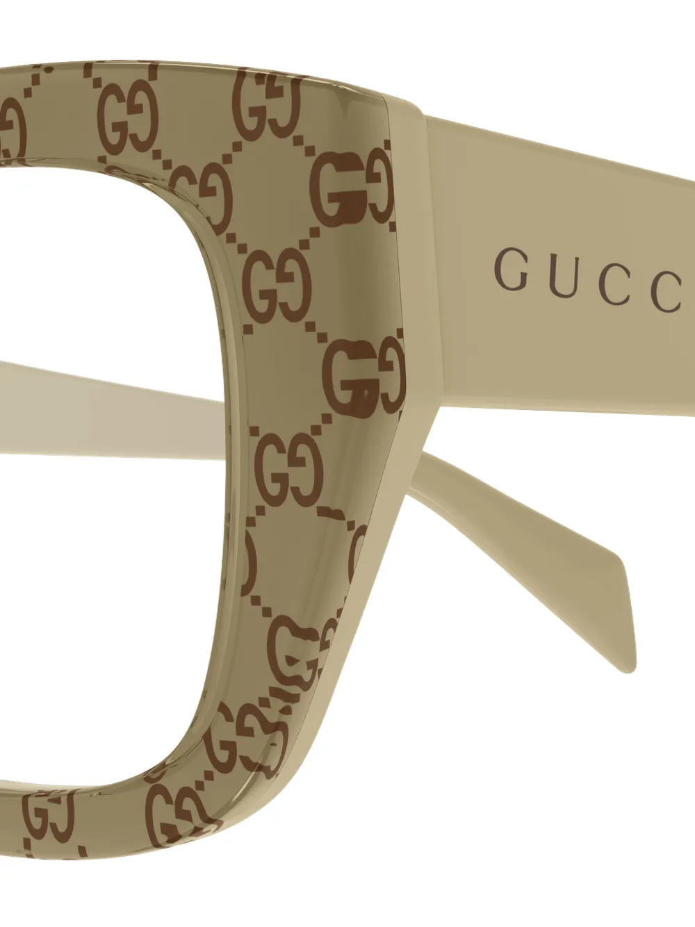  Gucci Eyewear Gg2021o Patterned Glasses - Neutrals 