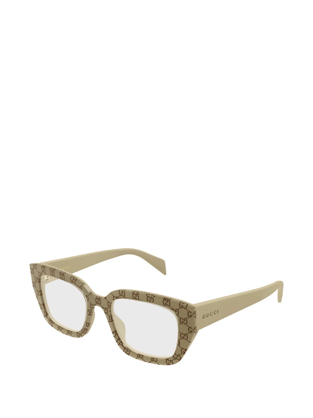  Gucci Eyewear Gg2021o Patterned Glasses - Neutrals 
