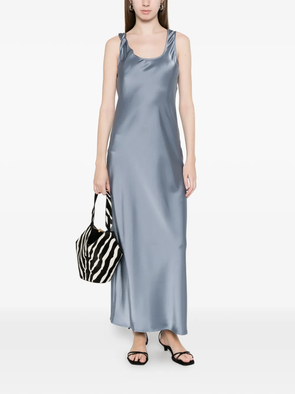  Marella Twisted Midi Dress - Blue 