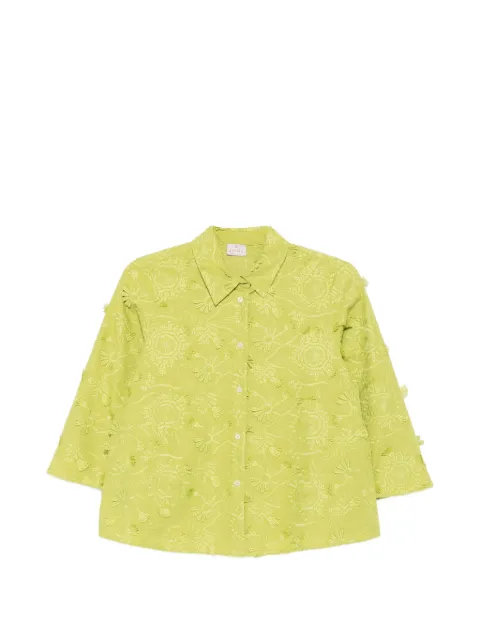 Marella floral-embroidered cotton shirt