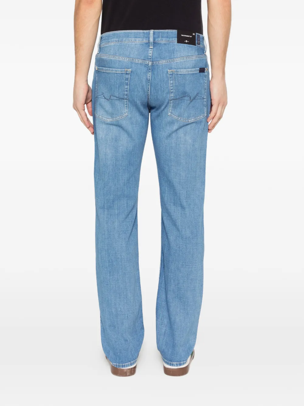 7 For All Mankind The Straight jeans met rits Blauw