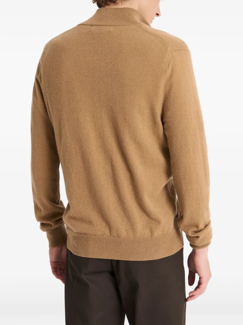 Pringle of Scotland Kasjmier trui met rits Beige