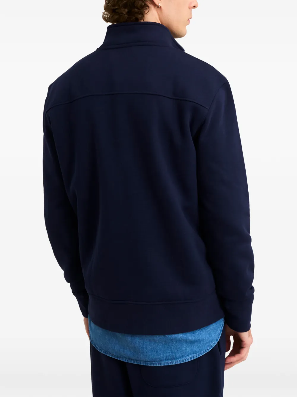 Pringle of Scotland Sweater met kwartrits Blauw