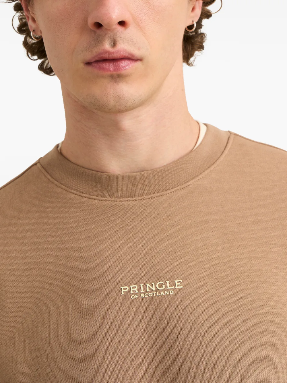 Pringle of Scotland Sweater met ronde hals Beige