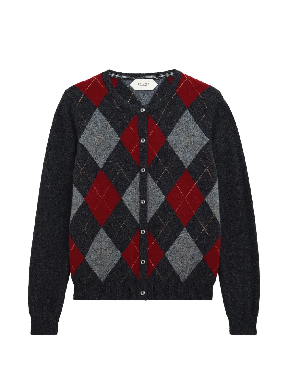 Pringle of Scotland argyle crew-neck cardigan - Grigio