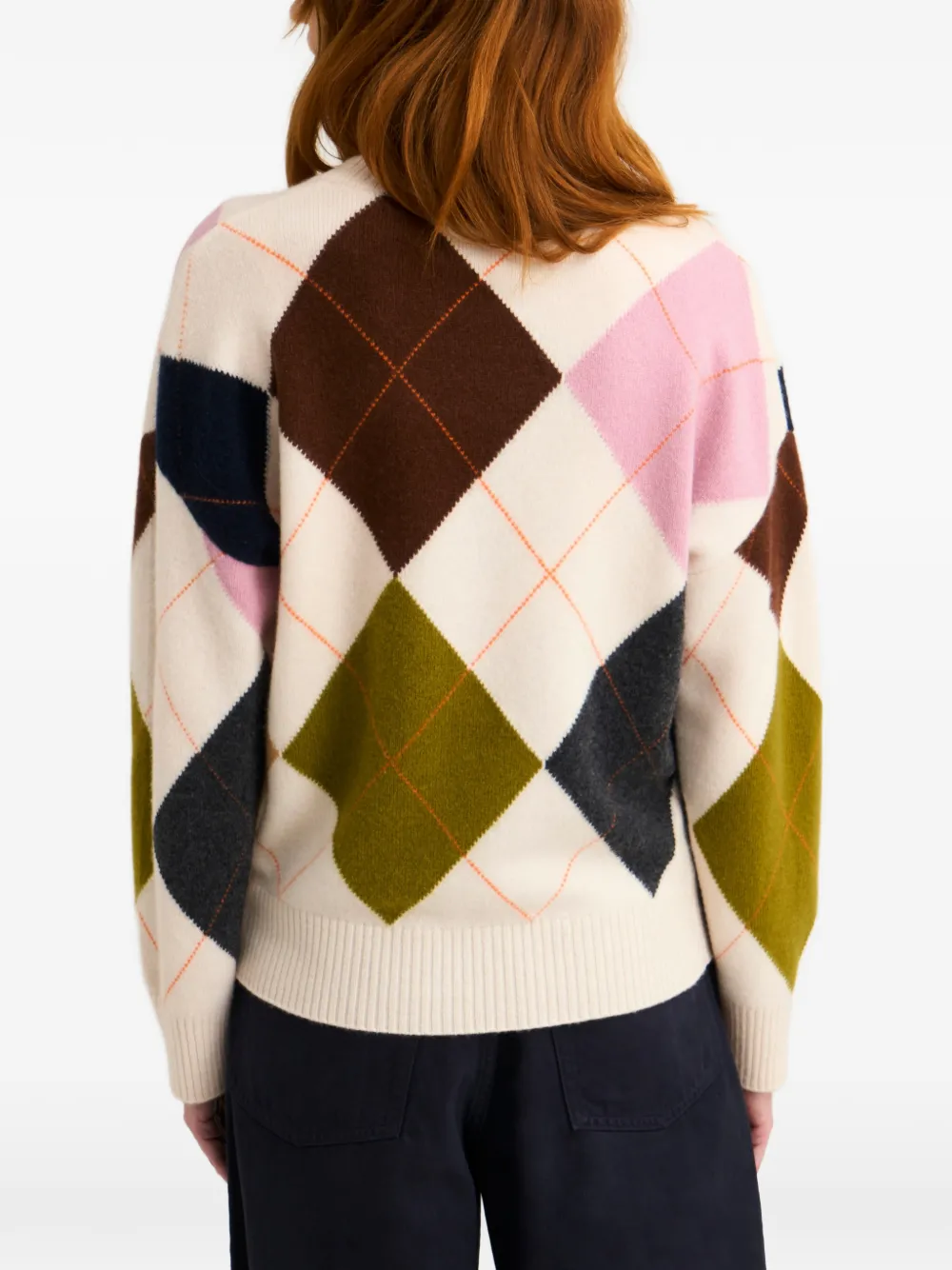  Pringle Of Scotland Crew-neck Argyle Sweater - Neutrals 