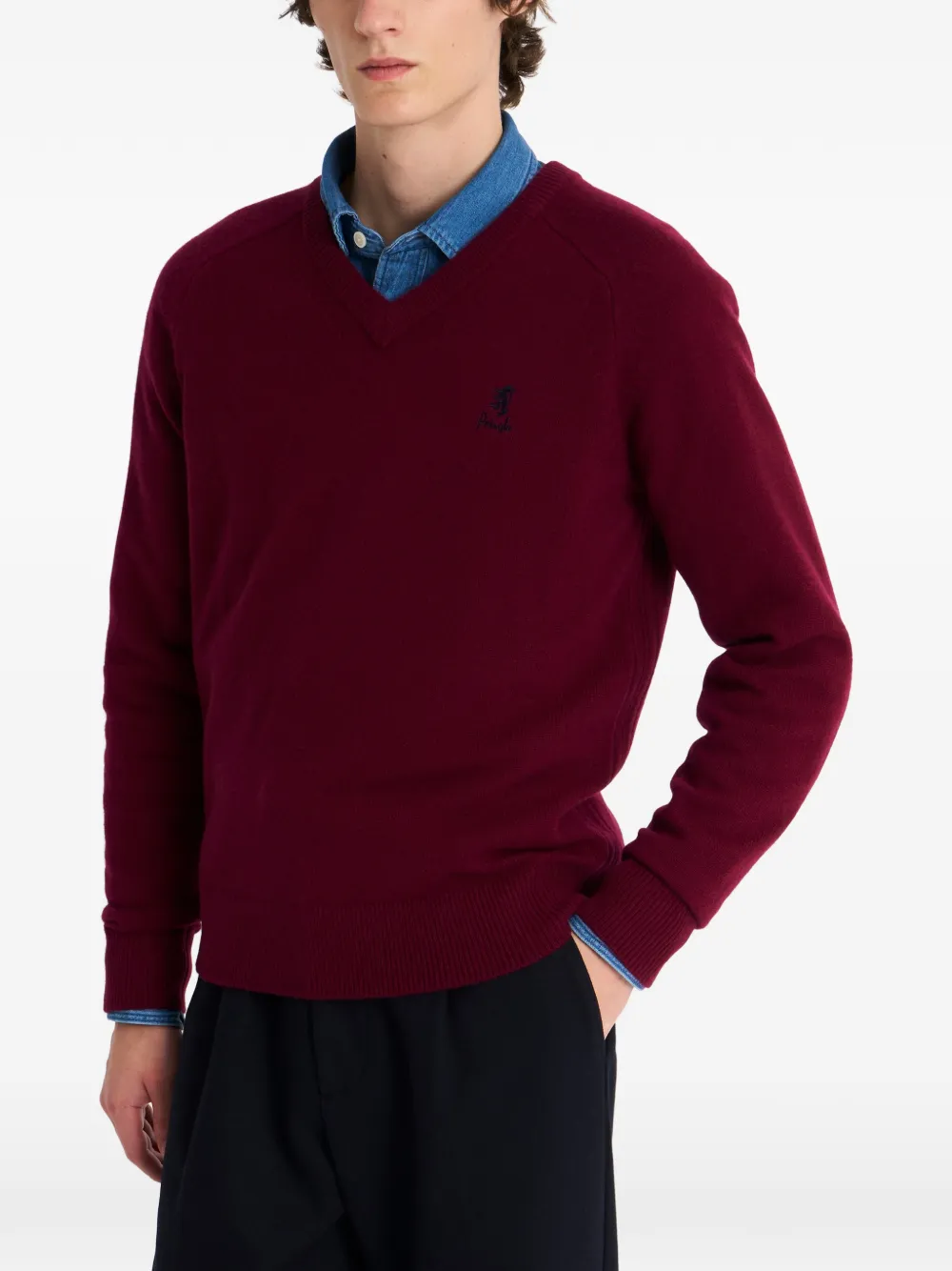 Pringle of Scotland Trui met V-hals Rood