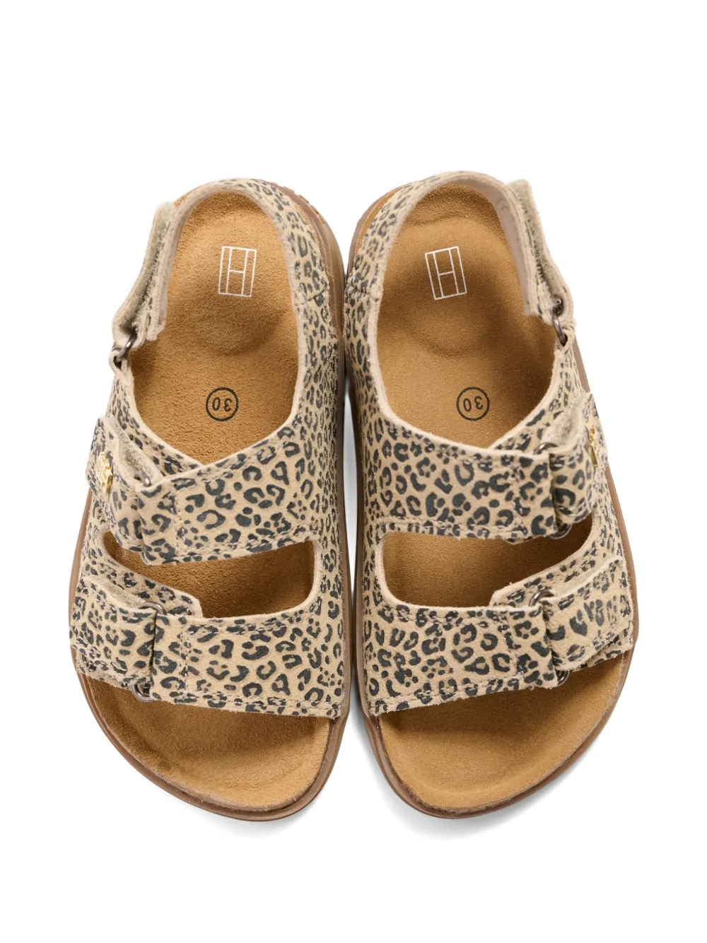 Tommy Hilfiger Junior leopard print strap sandals Beige