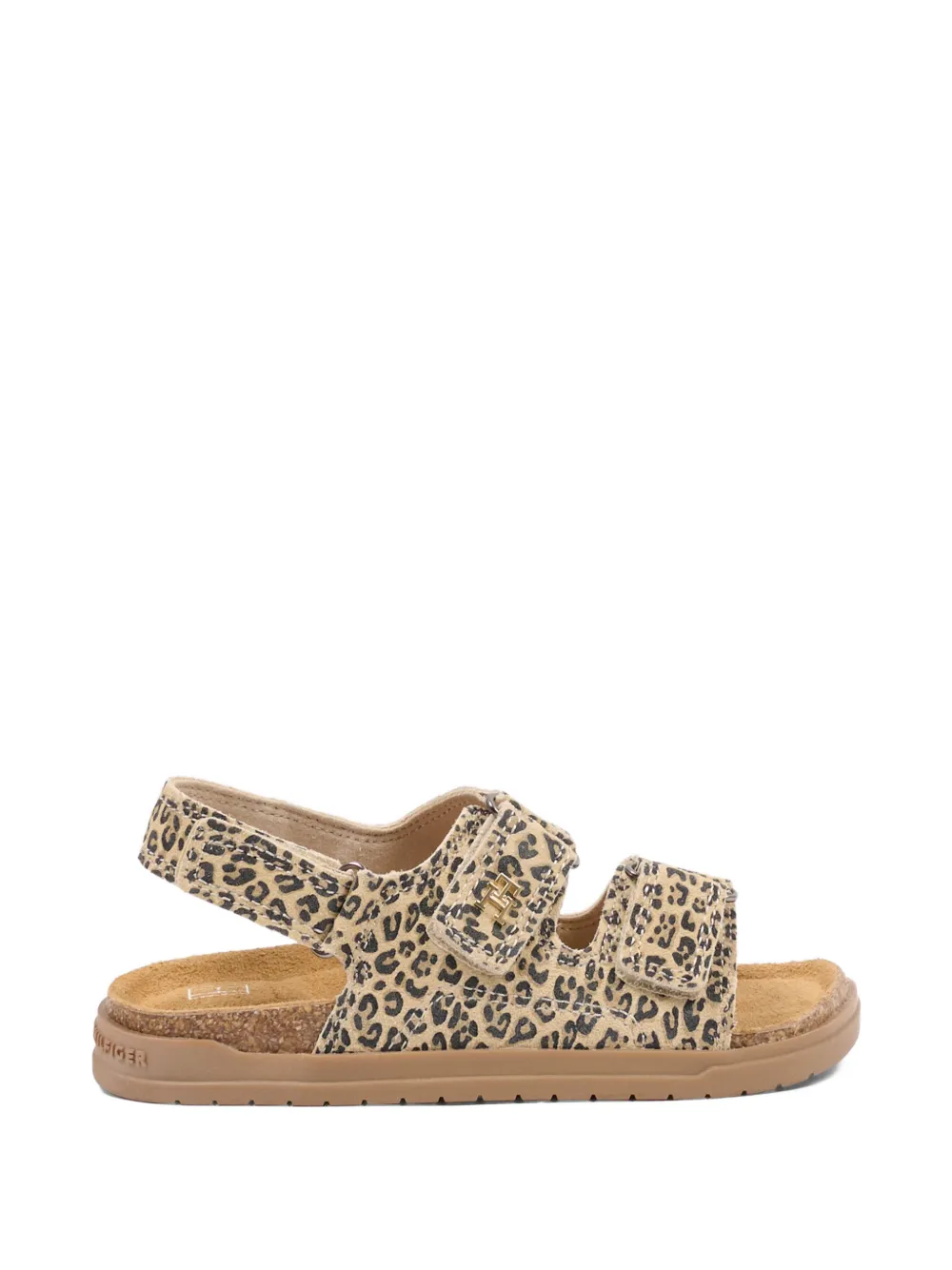 Tommy Hilfiger Junior leopard print strap sandals Beige