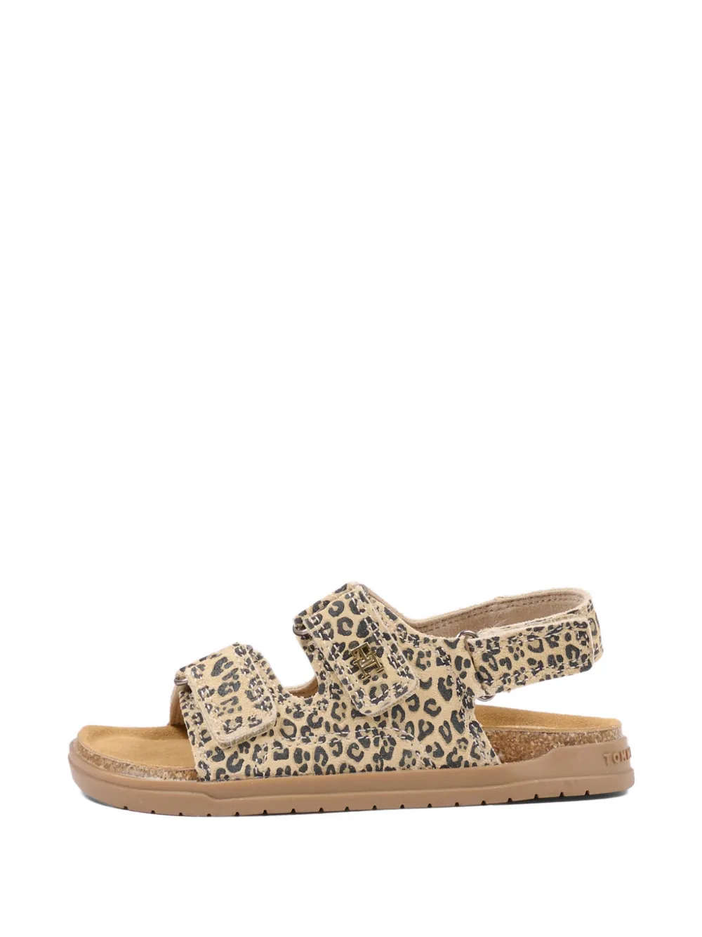 Tommy Hilfiger Junior leopard print strap sandals Beige