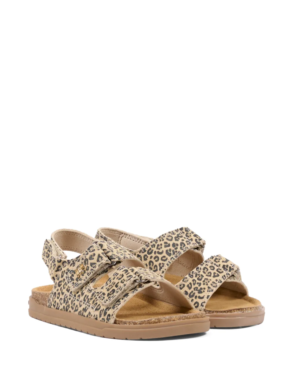 Tommy Hilfiger Junior leopard print strap sandals - Toni neutri