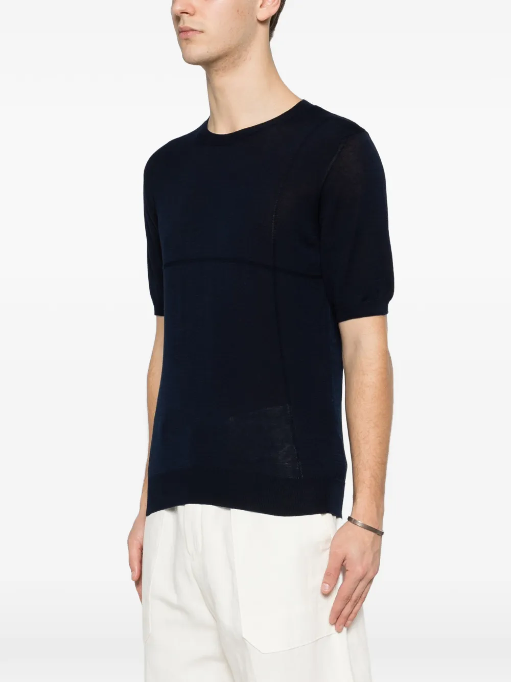Tagliatore T-shirt met ronde hals Blauw