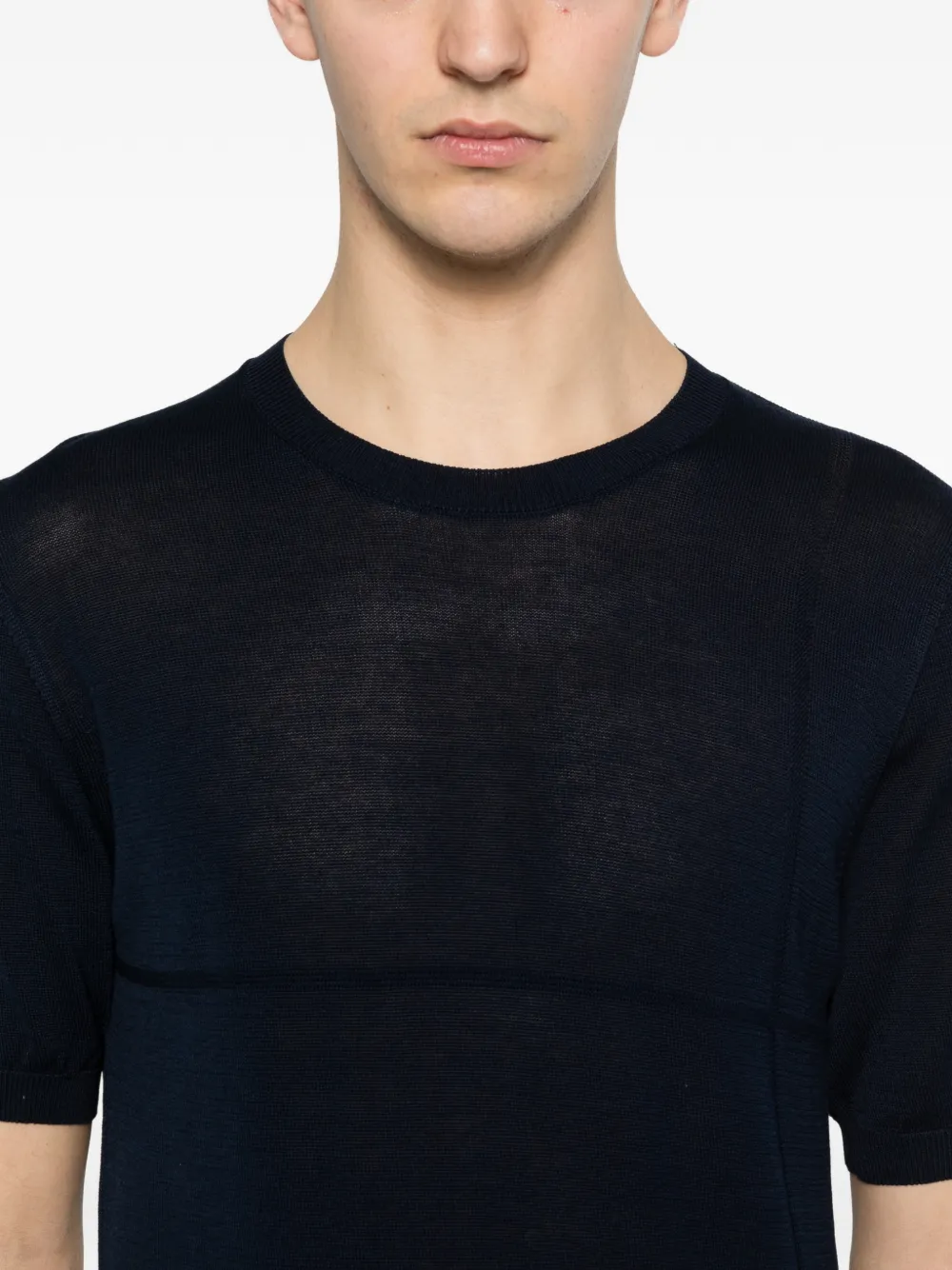 Tagliatore T-shirt met ronde hals Blauw