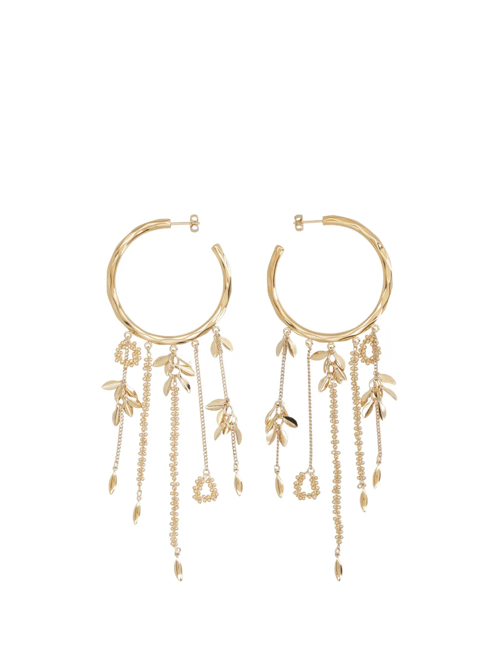 ISABEL MARANT floral hoop earrings - Gold