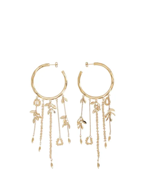 ISABEL MARANT floral hoop earrings