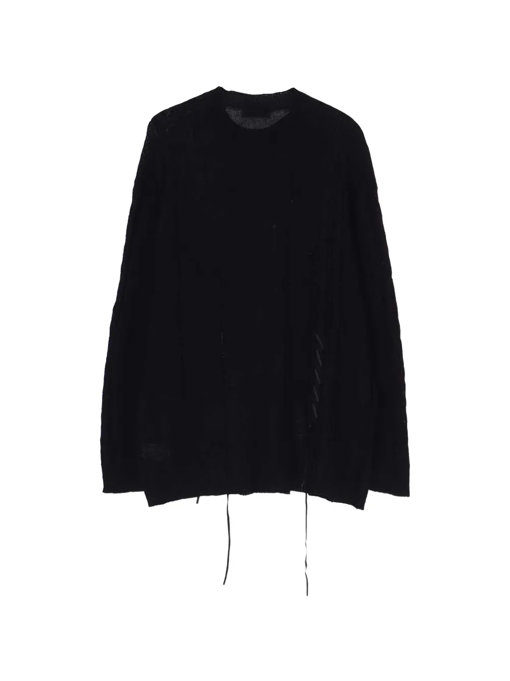 Yohji Yamamoto Gerafelde trui Zwart