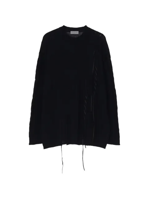 Yohji Yamamoto distressed crew-neck sweater