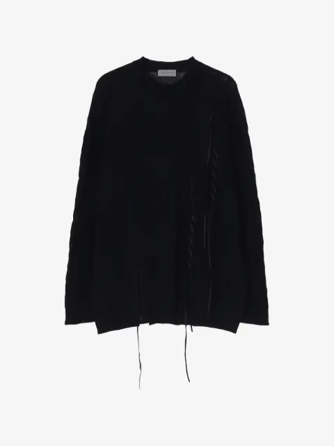 Yohji Yamamoto distressed crew-neck sweater