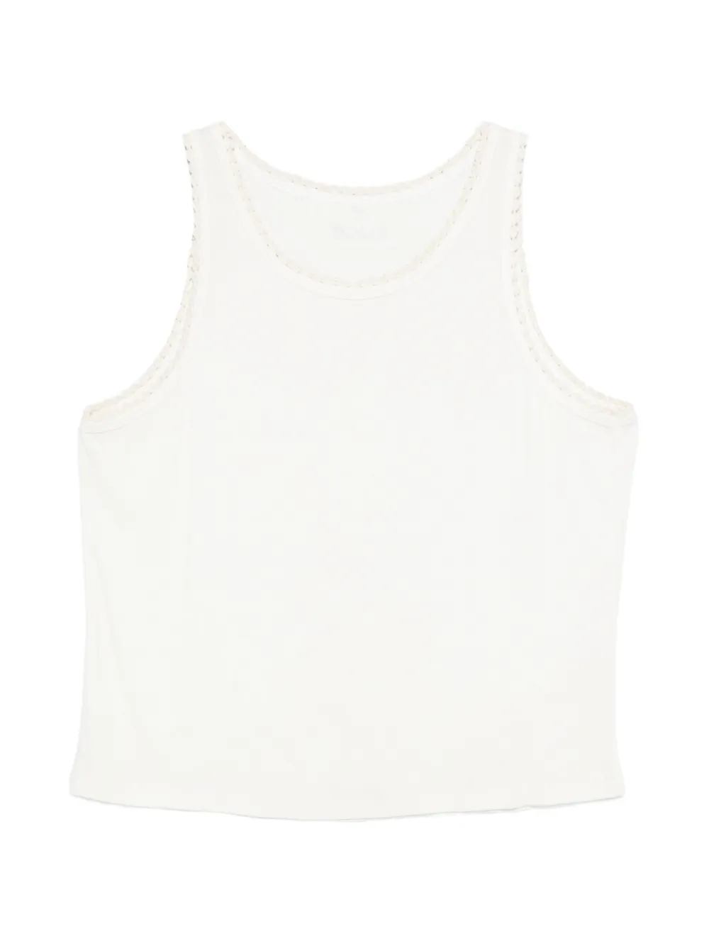 Baziszt round-neck tank top - Bianco