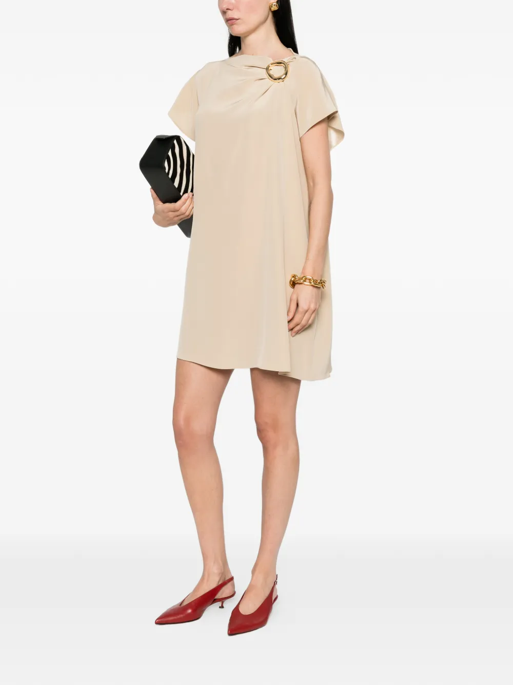  Joseph Anika Ring Detail Dress - Neutrals 