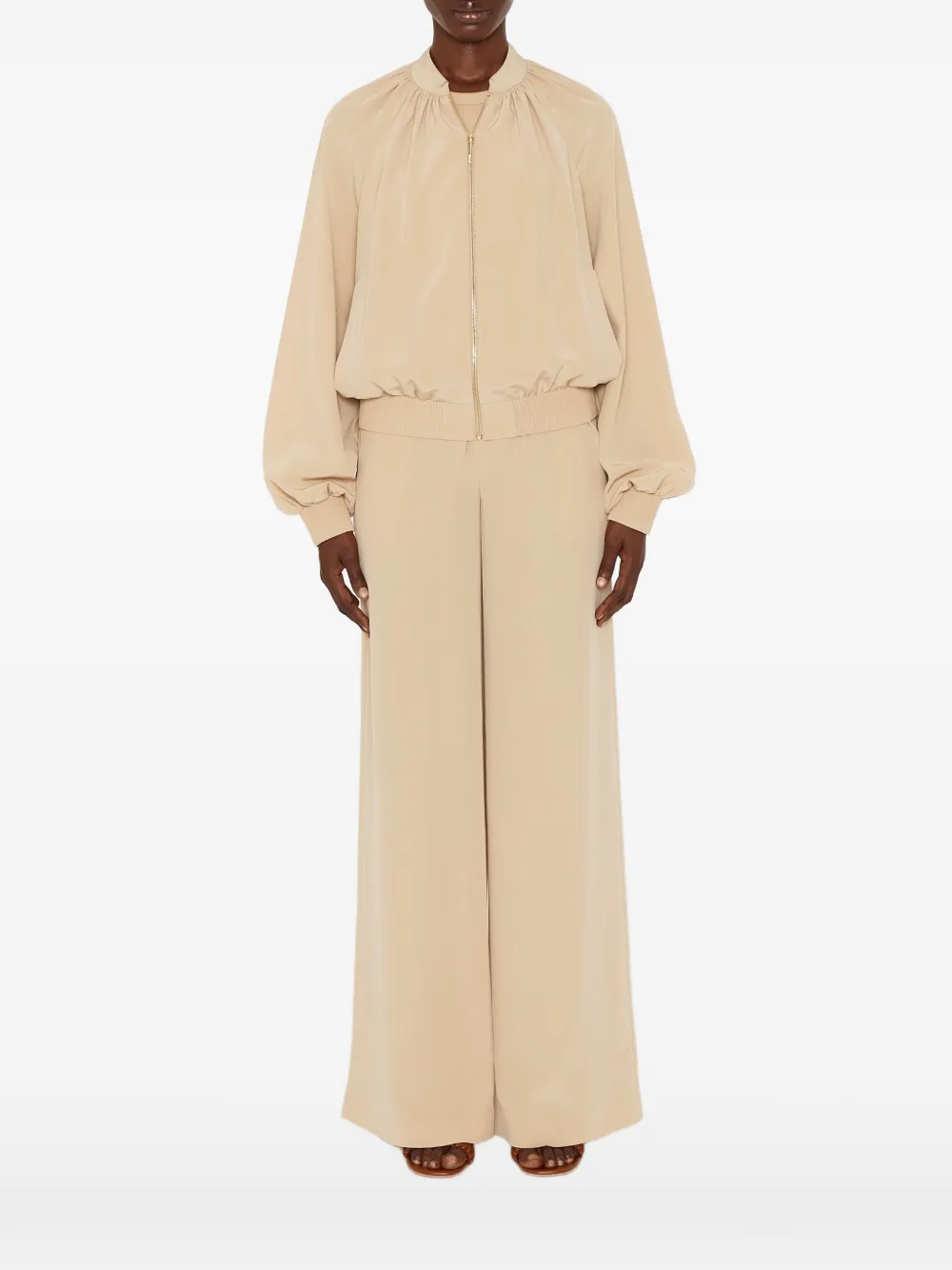 JOSEPH Mira zip-up bomber jacket - Toni neutri