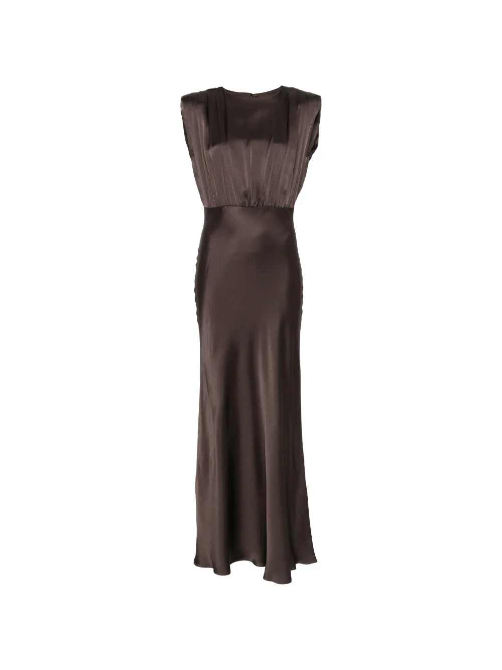 Semicouture draped dress - Marrone