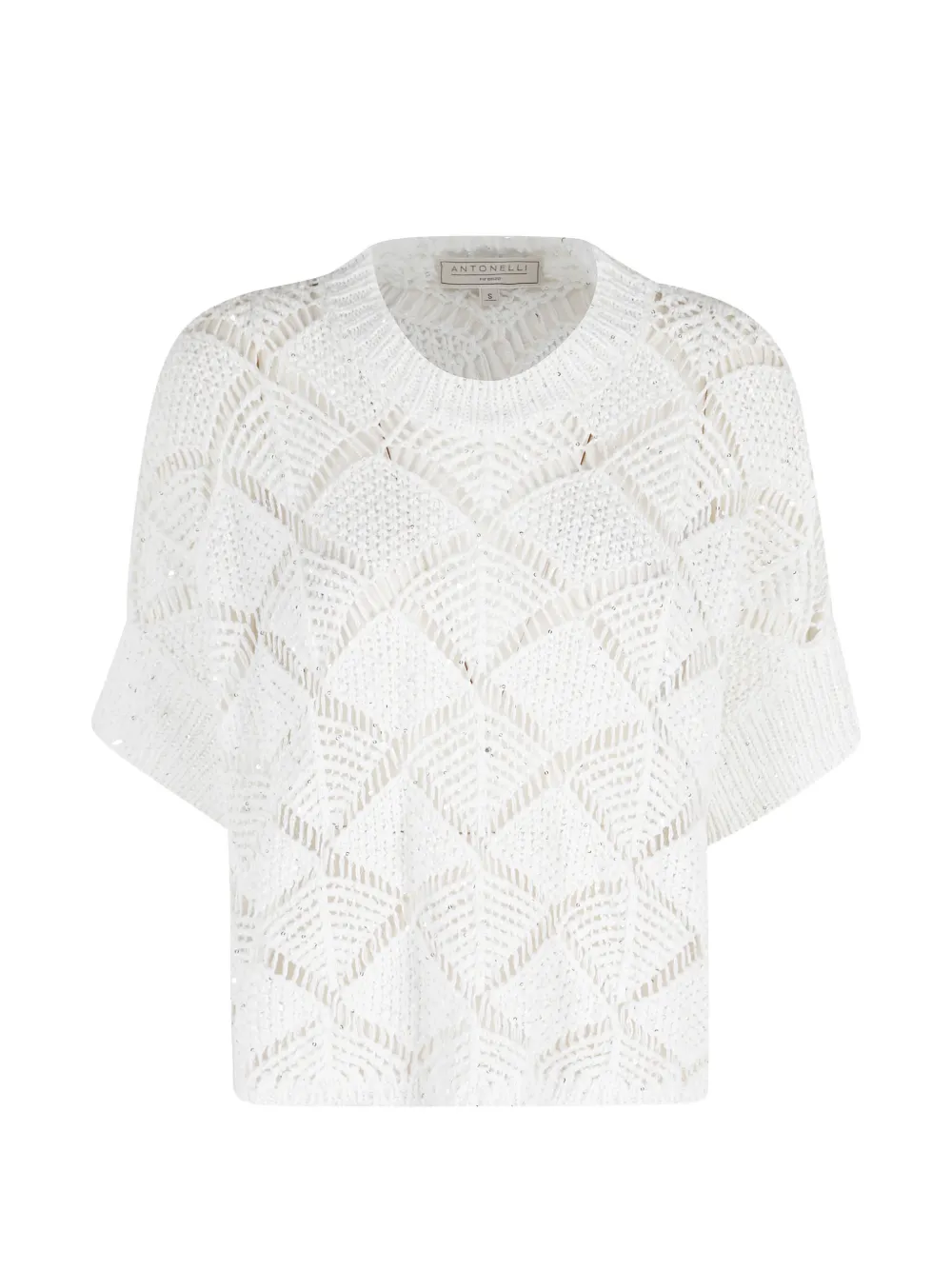 Antonelli geometric knitwear - Bianco