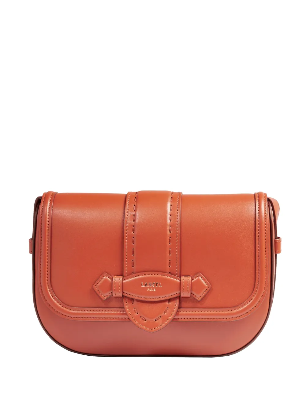Lancel Sienna stitched flap cross body bag - Marrone