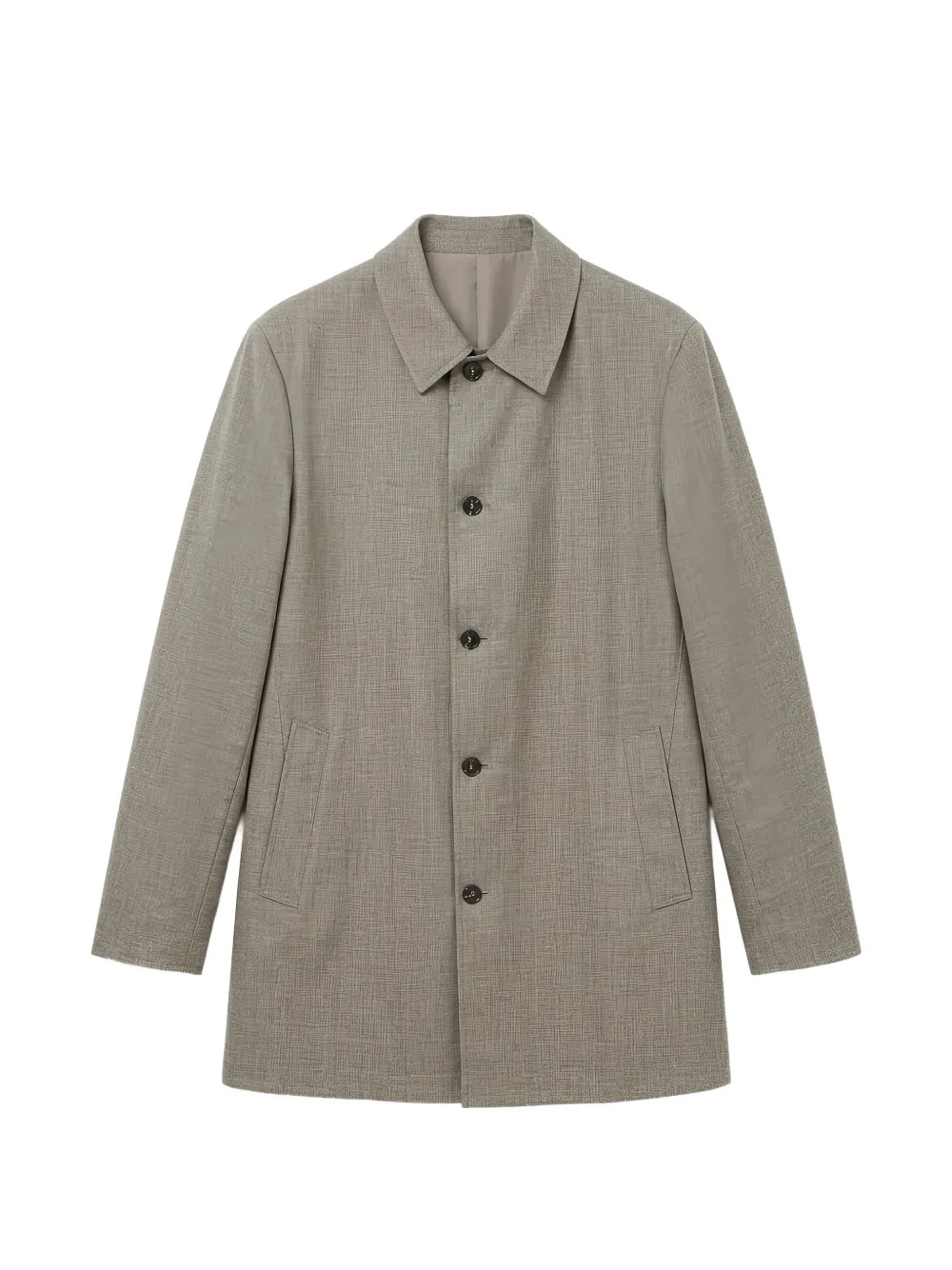 Tombolini single-breasted rear-slit raincoat - Nude