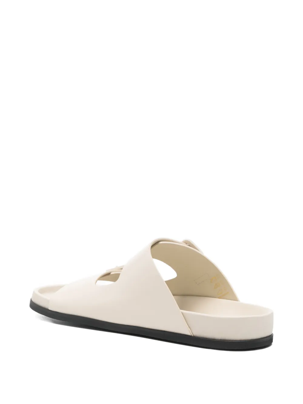 AMI Paris Leren sandalen met gespen Beige