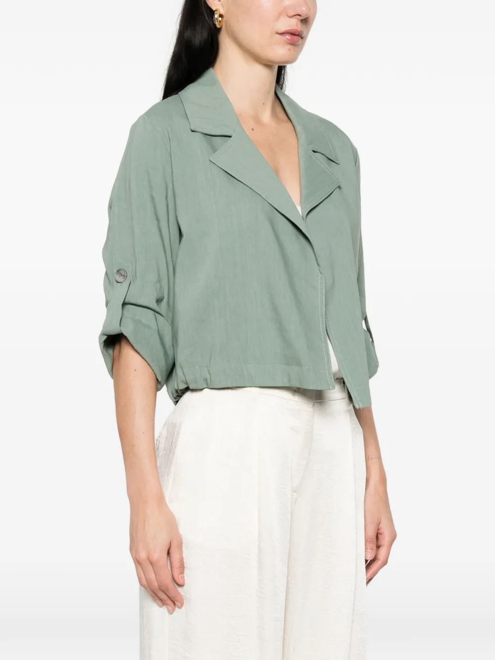  Monochrome Palchi Roll-sleeve Jacket - Green 