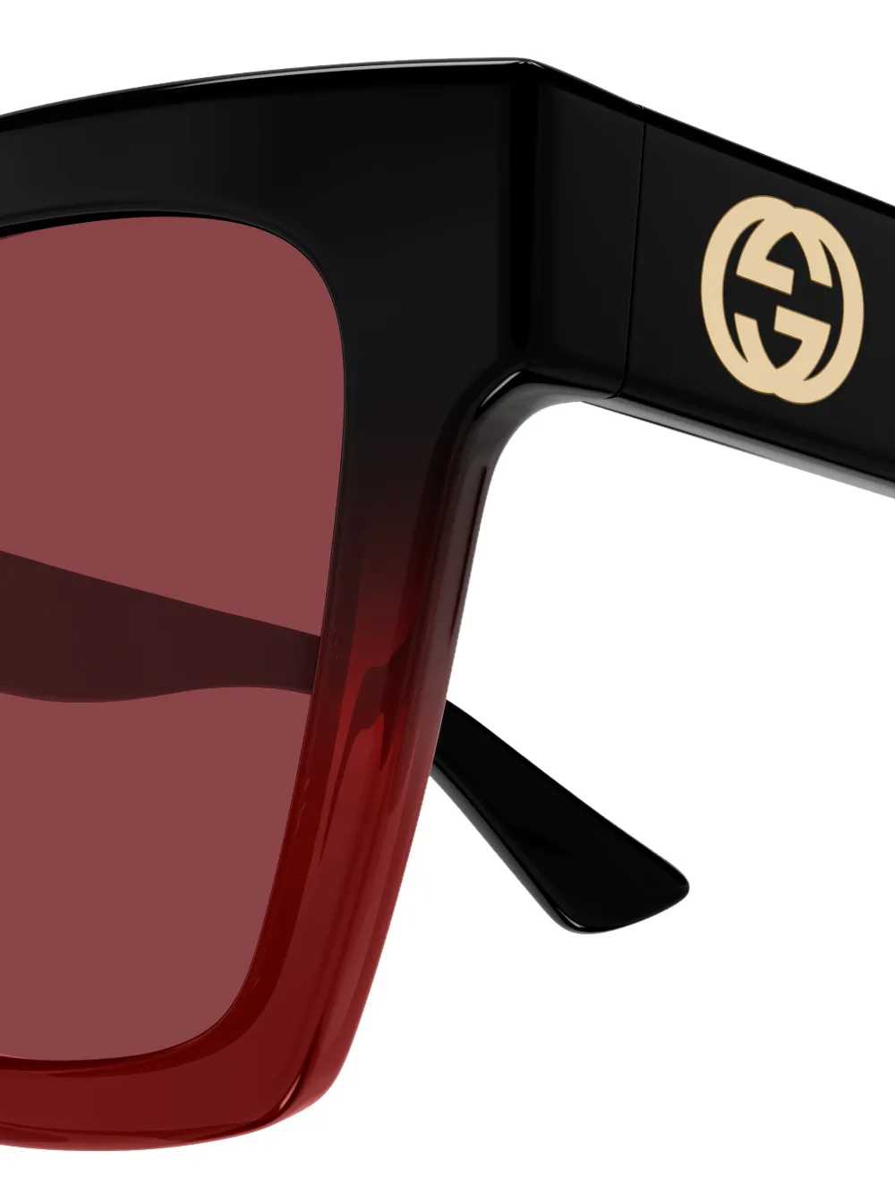 Gucci Eyewear Zonnebril met vierkant montuur Zwart