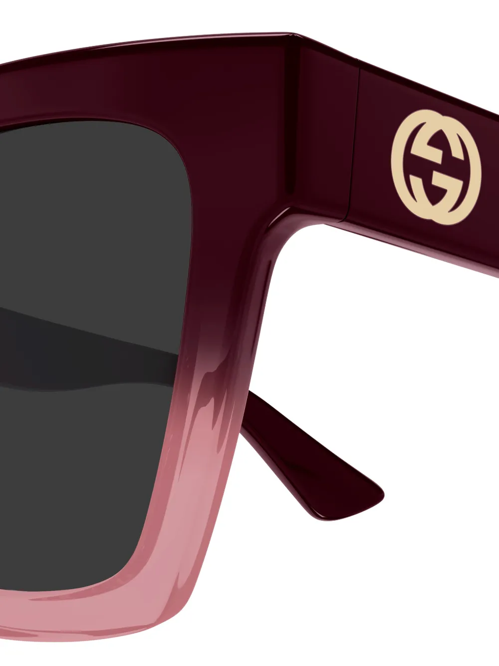 Gucci Eyewear Zonnebril met geometrisch montuur Paars