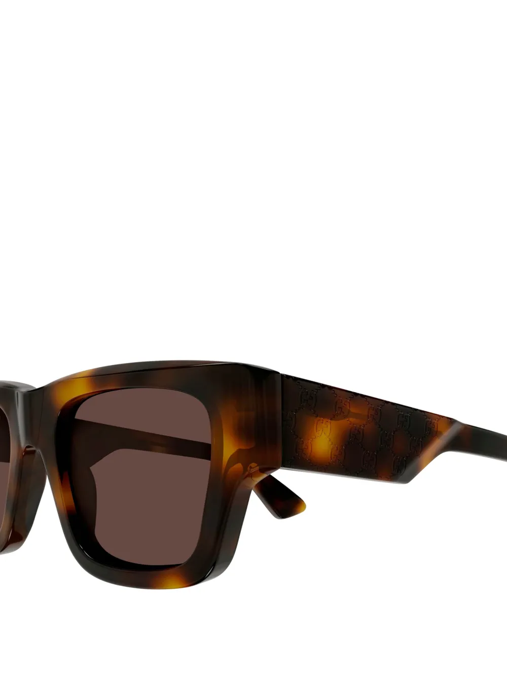 Gucci Eyewear Zonnebril met logodetail Bruin