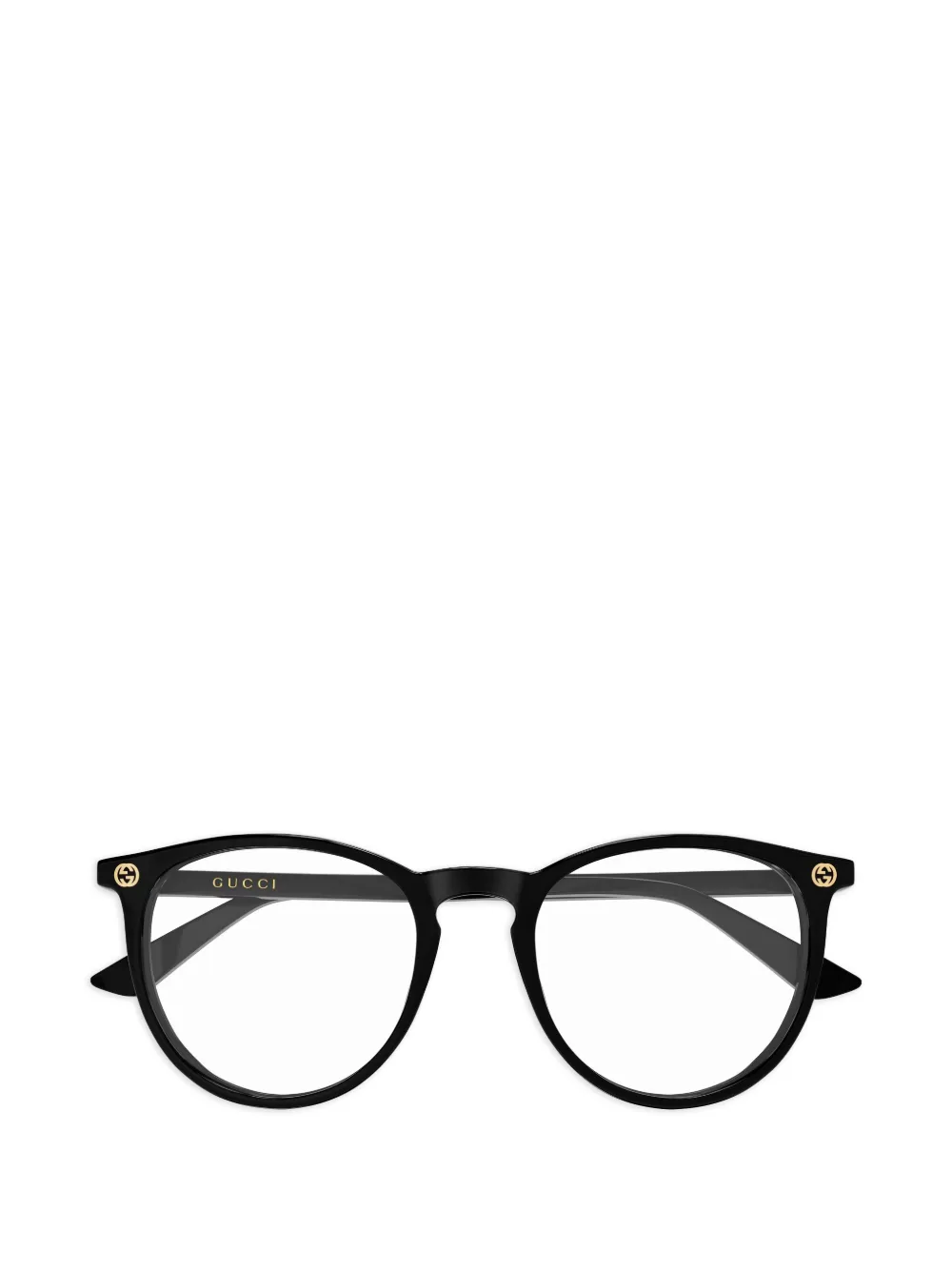 Gucci Eyewear round-frame logo-detail glasses - Nero