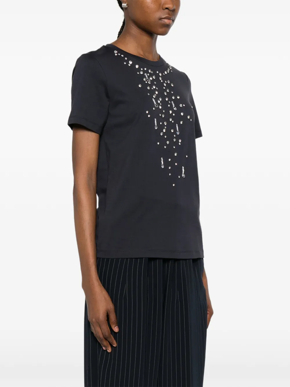 Marella T-shirt verfraaid met kristallen Blauw