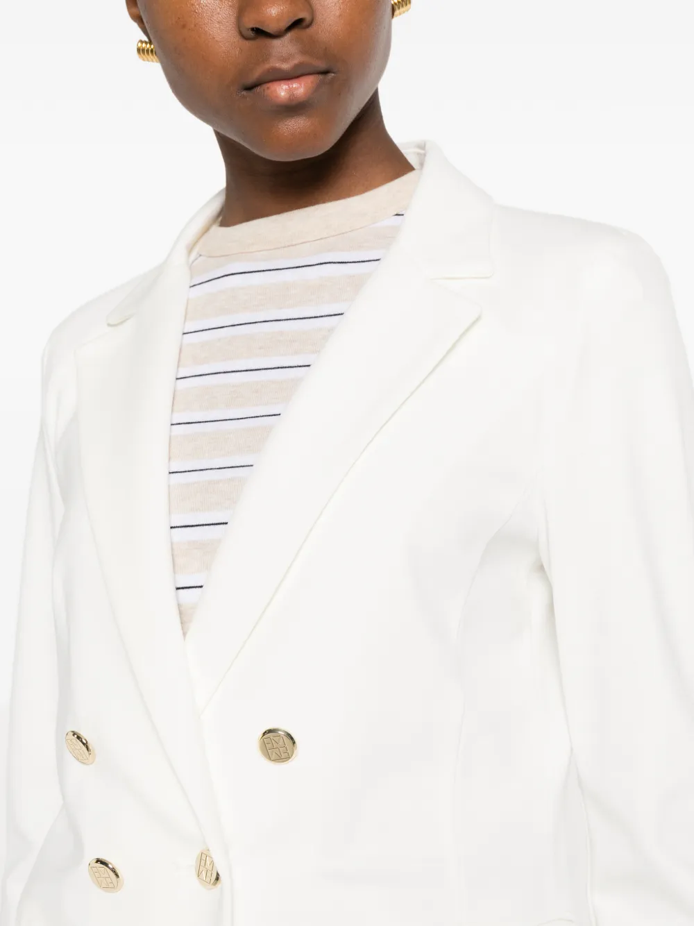Marella Blazer met dubbele rij knopen Wit