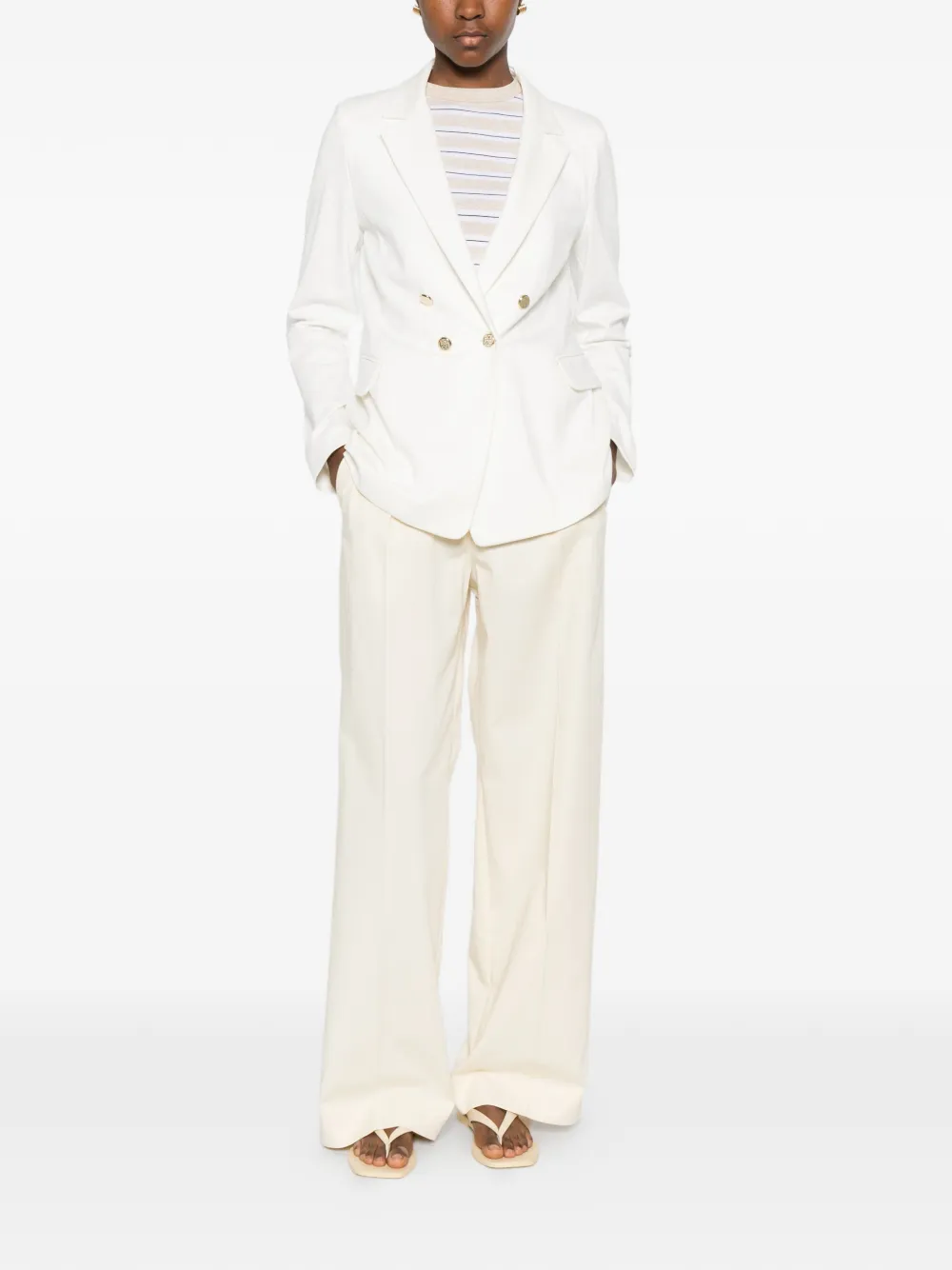 Marella Blazer met dubbele rij knopen Wit