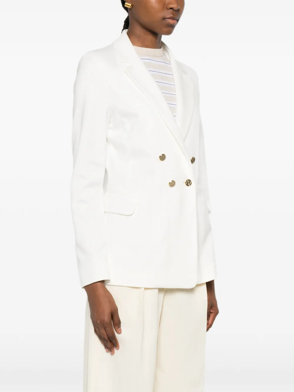 Marella Blazer met dubbele rij knopen Wit