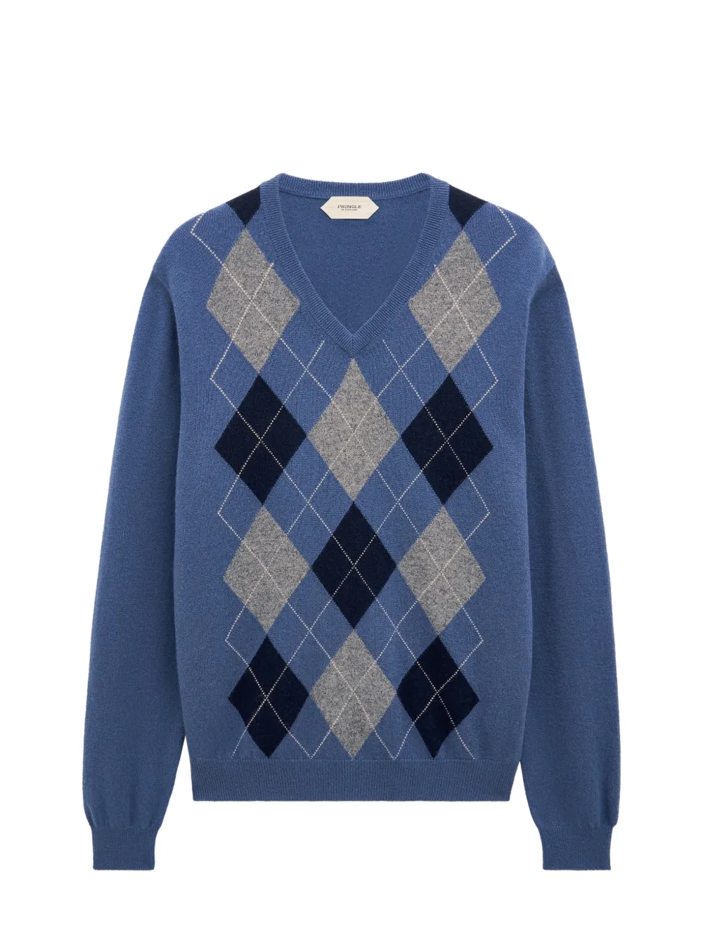 Pringle of Scotland V-neck argyle sweater - Blu