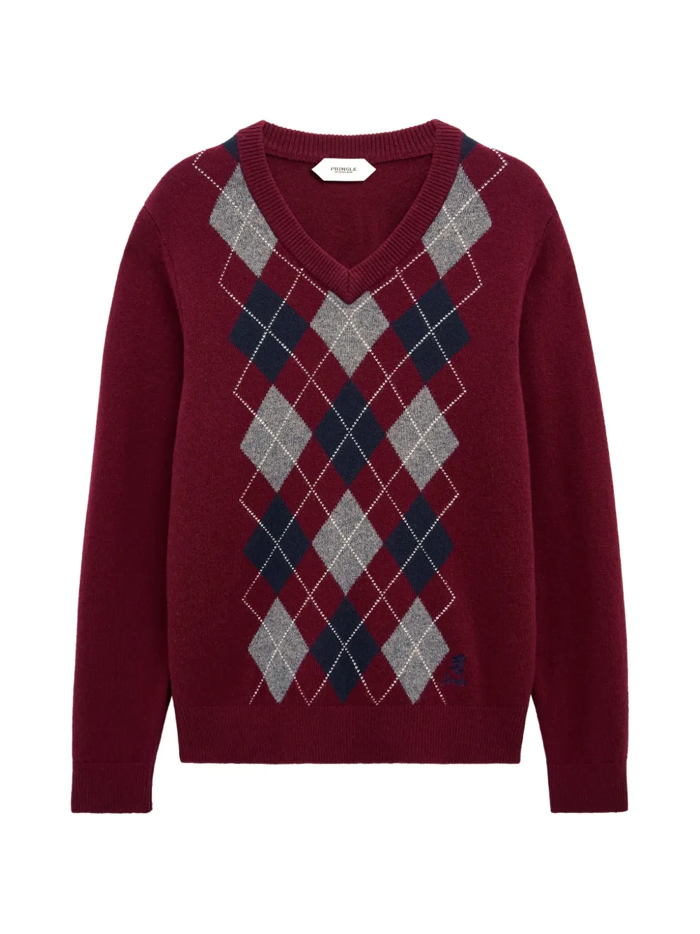 Pringle of Scotland argyle V-neck sweater - Rosso