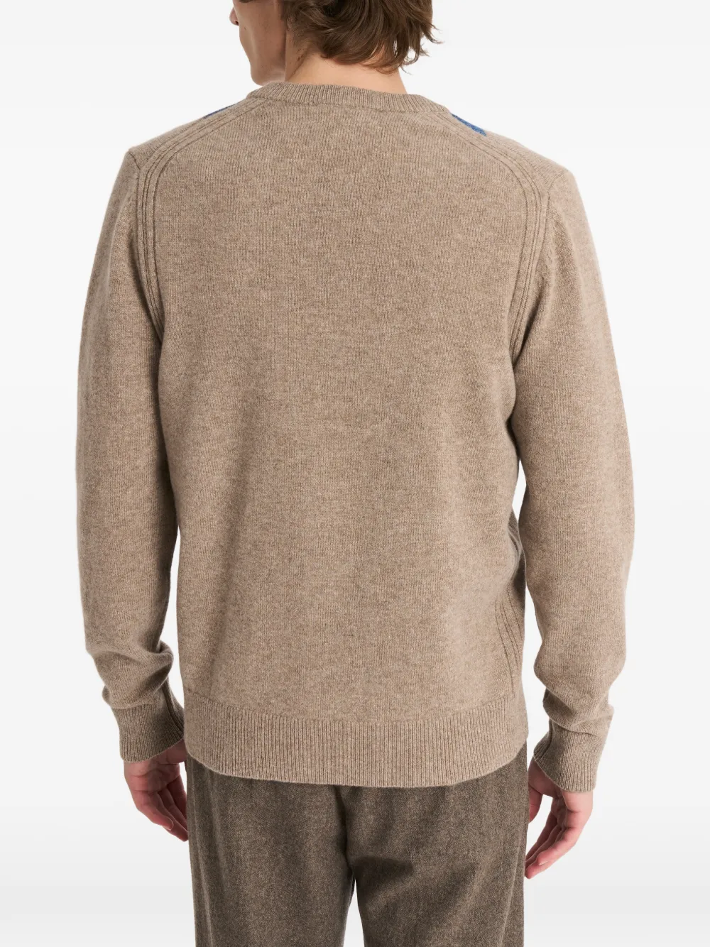 Pringle of Scotland Trui met argyle-patroon en V-hals Beige