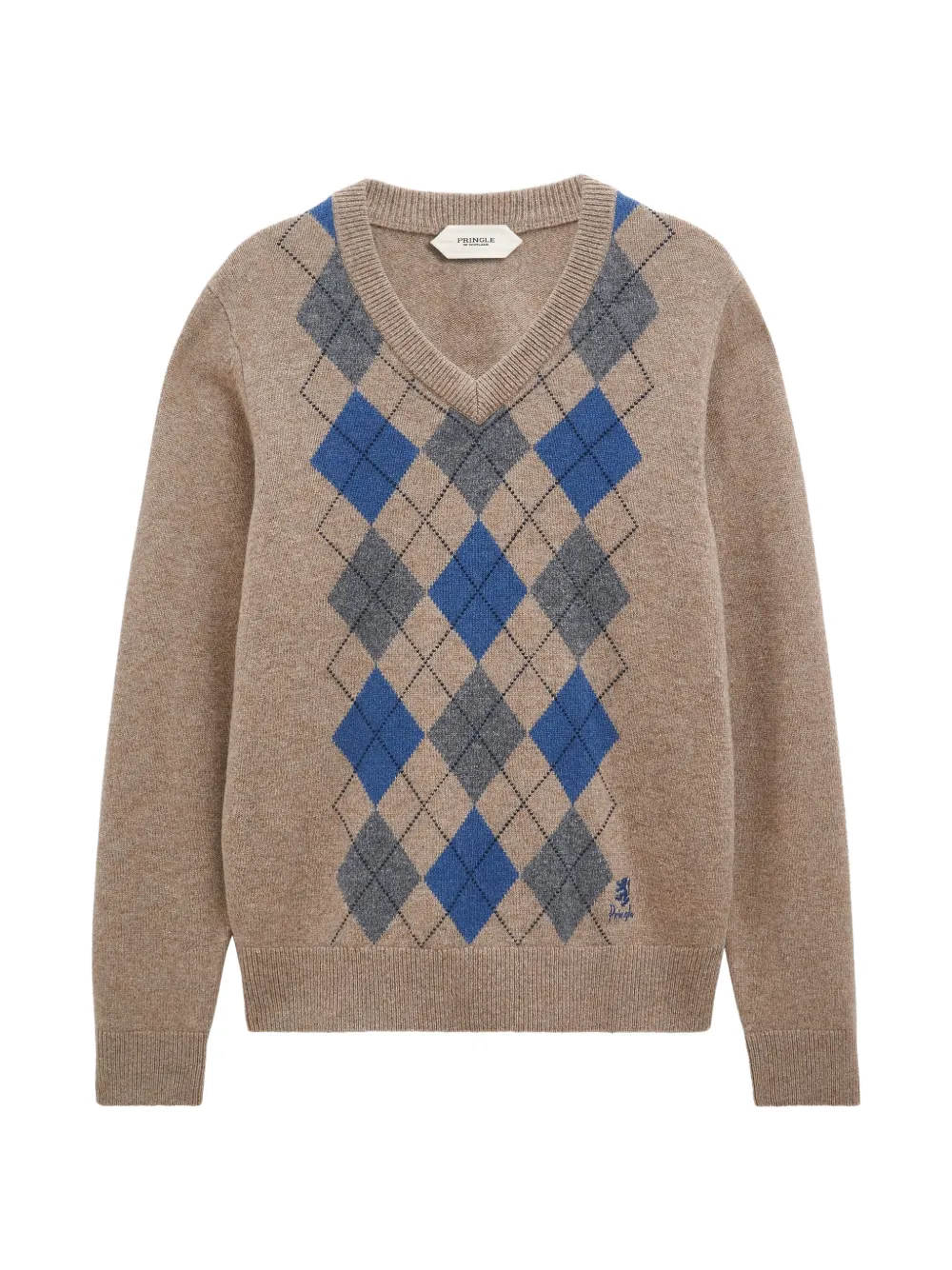 Pringle of Scotland argyle V-neck sweater - Toni neutri