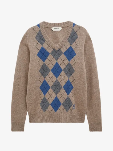 Pringle of Scotland argyle V-neck sweater