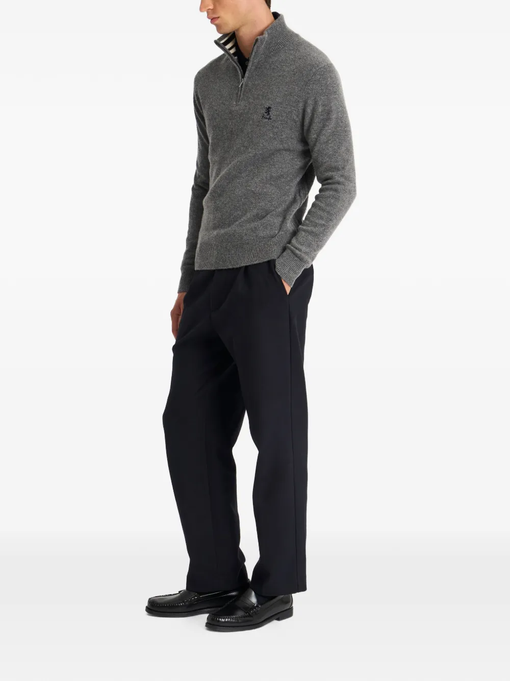 Pringle of Scotland Poloshirt met rits Grijs