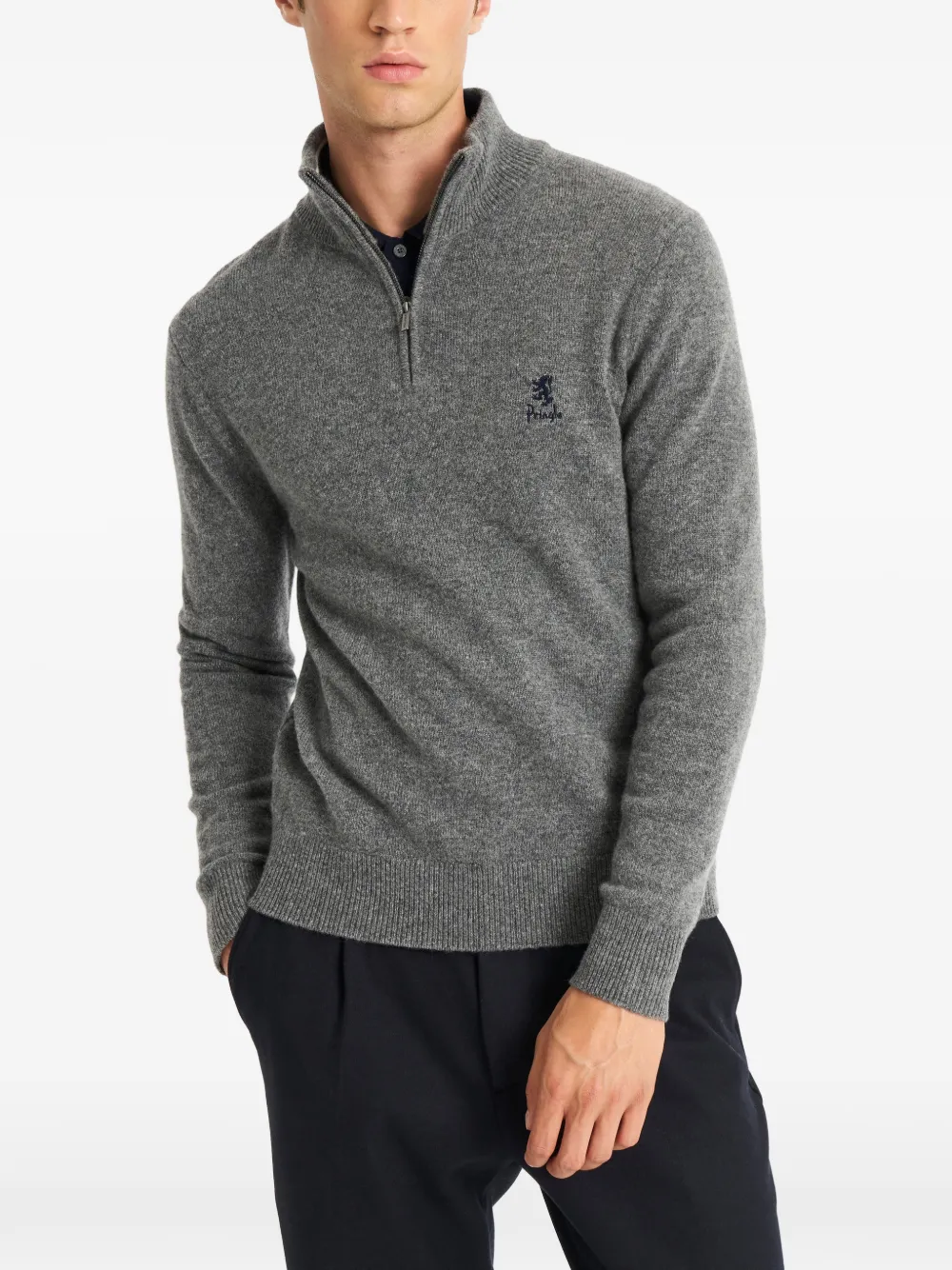 Pringle of Scotland Poloshirt met rits Grijs