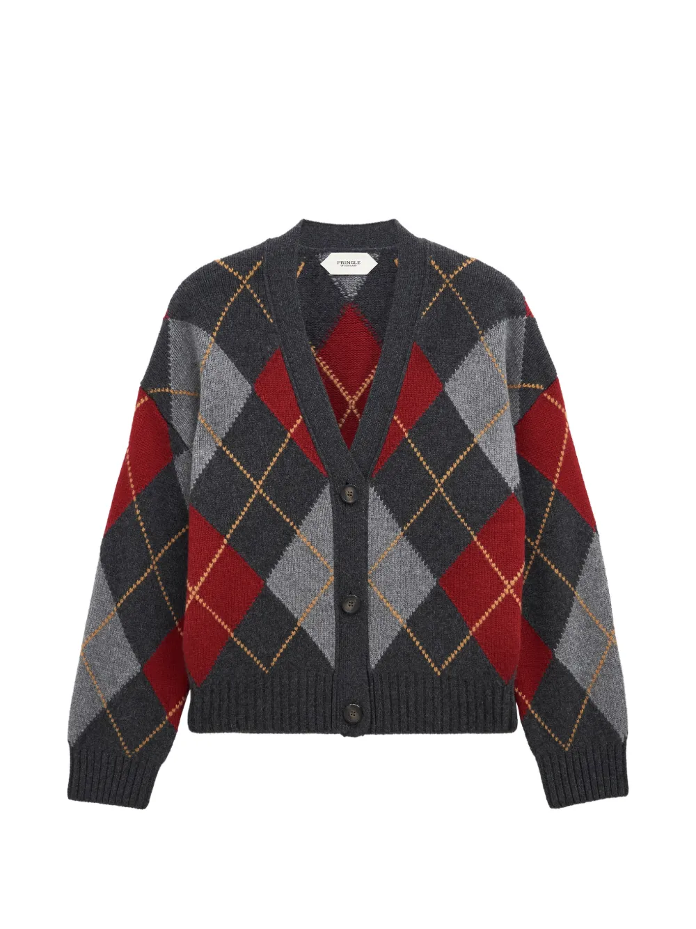Pringle of Scotland argyle cashmere cardigan - Grigio